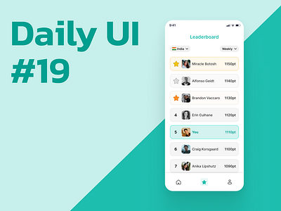 Daily UI #19 3d animation branding da daily ui daily ui challenge daily ui challenge 19 design graphic design illustration leaderboard screen logo motion graphics ui ux vector