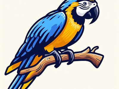 Guacamaya Azul adobeillustrator design graphic design ii illustration illustrator vector