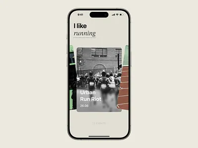 Concept - Find Events app concept design fitness ios iphone run sport ui