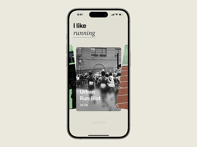 Concept - Find Events app concept design fitness ios iphone run sport ui