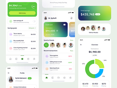 Finance Mobile App Concept - V.2 android clean design finance fintech graph income ios mobile app money savings money spending statistics transactions transfer ui user experience user in user interface ux