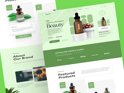 Cosmetics Serum Product Website beauty brand identity cosmetics design marketing serum skincare uiux web design website