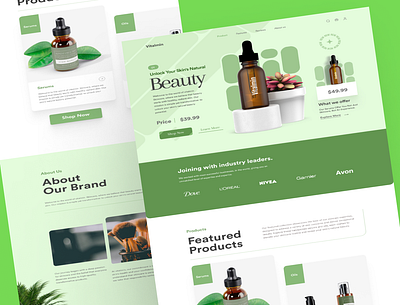 Cosmetics Serum Product Website beauty brand identity cosmetics design marketing serum skincare uiux web design website