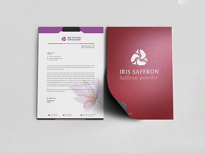 Flyer design - IRIS Saffron flyer design folder graphic design