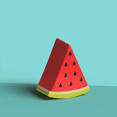 water melon 3d graphic design illustration