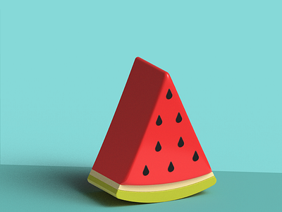 water melon 3d graphic design illustration