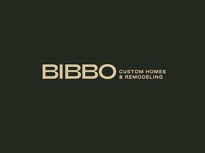 Letterform Construction for Bibbo Custom Homes & Remodeling visual identity