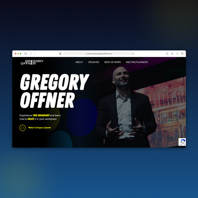 Gregory Offner-Motivational Speaker Website design figma ui ui design ux web design