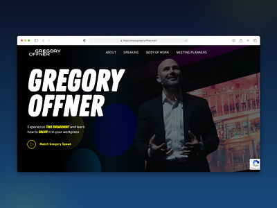Gregory Offner-Motivational Speaker Website design figma ui ui design ux web design