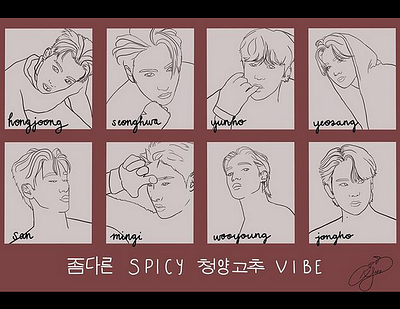 Ateez art ateez digital graphic design illustration