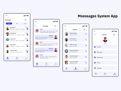 Messages system mobile app app app design application call chat conversation design interface message messages mobile mobile app product design ui ui ux uidesign ux