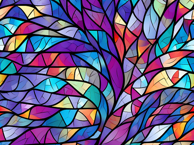 Stained Glass - Seamless Digital Paper stained pattern