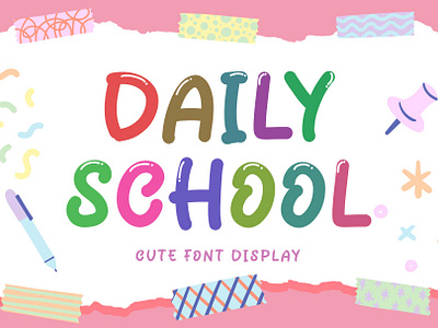 Daily School back to school banner beautiful branding christmas design fathers day font font design graphic design handwritten illustration kdp logo procreate sticker summer svg teacher ui