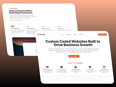 Web Design Agency Landing Page branding logo nextjs orange landing page tailwindcss typescript typography ui web design web design agency web development