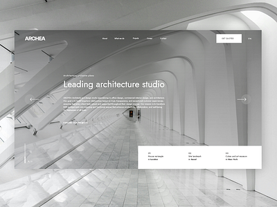 Archea | architecture website UI adobe xd architect architecture design landingpage prototype ui webdesign website