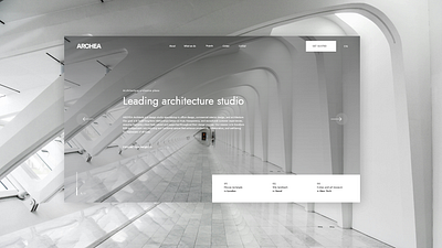 Archea | architecture website UI adobe xd architect architecture design landingpage prototype ui webdesign website