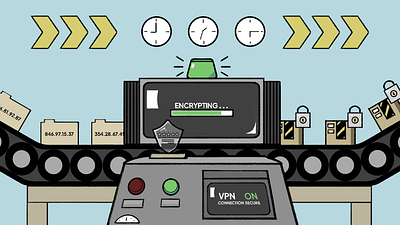VPN Encryption graphic design illustration illustrator photoshop tech