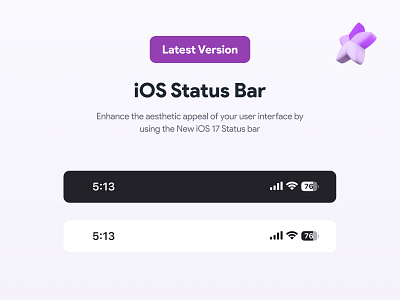 iOS Status Bar component design system icon ios ios 17 ios 18 mobile ui status bar ui ui kit