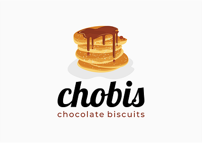 Chocolate Cake Logo biscuits branding cake chocolate food graphic design logo