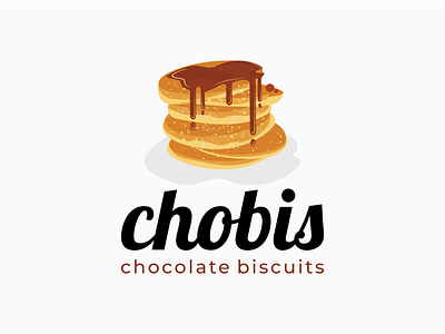 Chocolate Cake Logo biscuits branding cake chocolate food graphic design logo