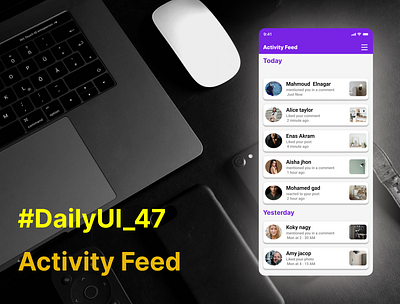#DailyUI_47 - Activity Feed graphic design ui