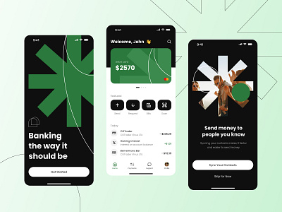 Banking app app banking app branding card mobile design ui