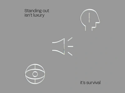 Standing out isn't a luxury — it's survival. animation graphic design motion graphics