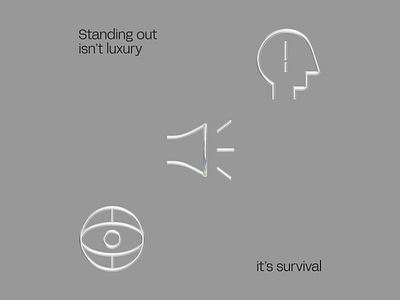 Standing out isn't a luxury — it's survival. animation graphic design motion graphics