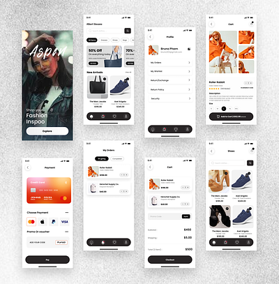 Ecommerce mobile App app design clothing app design ecommerce fashion figma mobile app online shopping ui ui design uiux ux ux designer ux research website