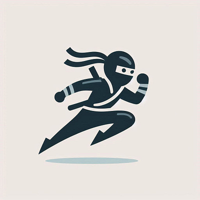 Running ninja logo for sale branding business clever fast gaming graphic design logo logo design logos media ninja playful running sports start up
