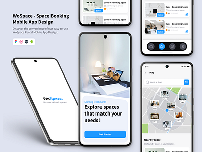 WoSpace - Space Booking Mobile App - Part 3 3d animation app design booking app branding design graphic design illustration logo mobile app motion graphics product design rent app space booking trendy app typography ui ui design ux design vector