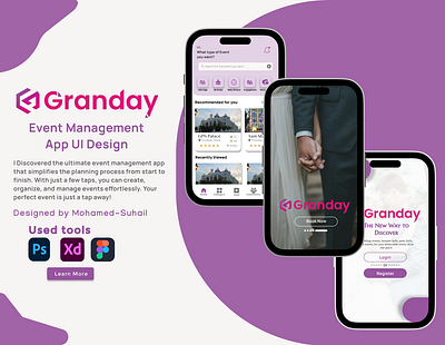 EVENT MANAGEMENT APP UI DESIGN app design app ui design appui appuidesign creative designers designstudio event eventmanagementapp eventmanagementappuidesign granday design innovative mobile app mobile app design new design ui uidesign uiux case study uiux design website design