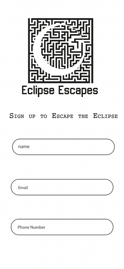 Eclipse Escapes Sign-Up Page Concept branding graphic design sign up page ui