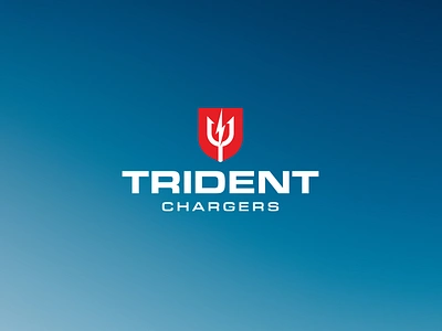 Trident Chargers auto bolt branding car charging electric vehicle electricity ev lightning logo trident