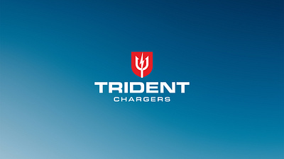 Trident Chargers auto bolt branding car charging electric vehicle electricity ev lightning logo trident