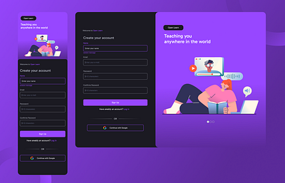 Sign Up dailyui design desktop mobile product design responsive design ui
