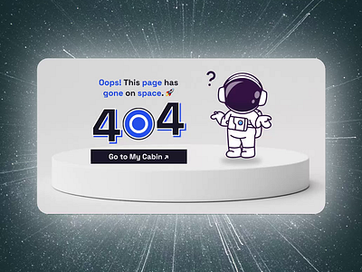404 Error 404 error animation design illustration space ui ux