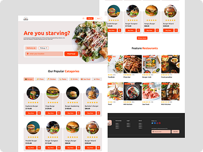 Khafood- single vendor food delivery website. case studies food food delivery home page interaction design landing page ui uiux user experience user interface ux website