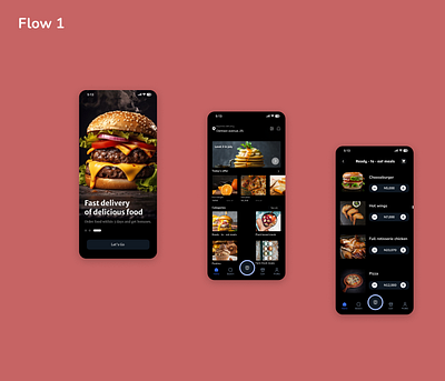 Food delivery app 📦 graphic design product design ui