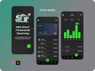 Online Payment Wallet Application app app design interaction design mobile screen monile app online payment app online wallet ui uiux website