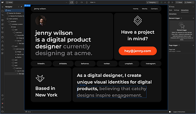 Personal Website | Design & Animated of Sections With WebFlow webflow webflow design webflow designer webflow developer webflow expert website website design