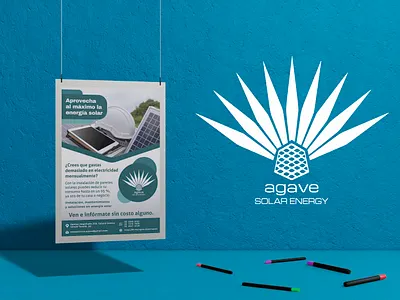 Publicidad impresa para Agave Solar Energy. branding graphic design logo