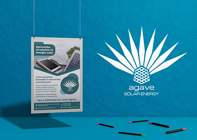 Publicidad impresa para Agave Solar Energy. branding graphic design logo