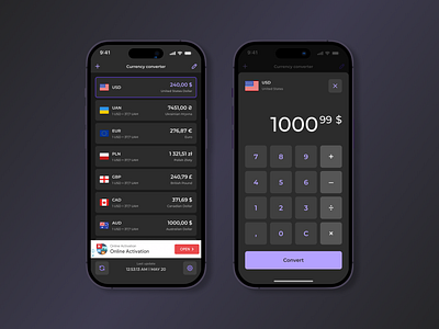 Currency Converter - IOS Mobile App app converter currency design figma finance ios ui ux