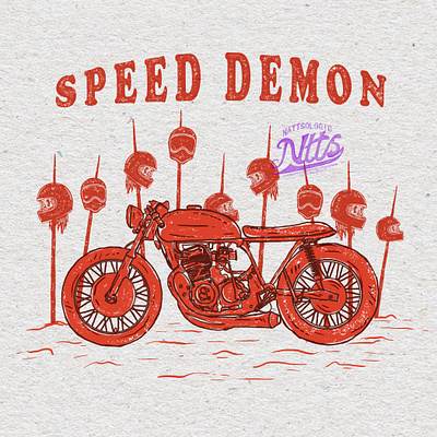 Speed Demon branding graphic design handmade illustration logo retro vector