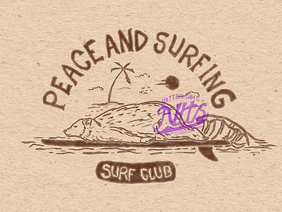 Peace And Surfing branding graphic design handmade illustration logo vector