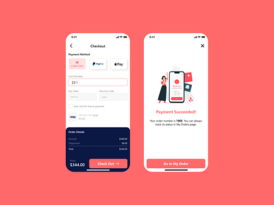 Credit Card Checkout - Daily UI #002 checkout credit card daily ui mobile app design ui ui design uiux