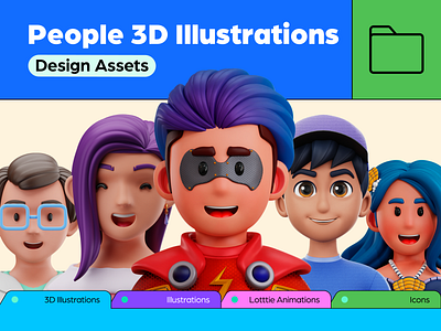 Featured Category- People 3D Illustrations 3d avatar branding design design asset free asset graphic design icon iconscout illustration mobile app people ui website