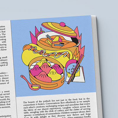 Editorial Food Illustrations cover design editorial editorial illustration flat illustration food food illustration illustration line magazine