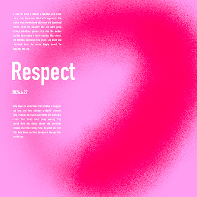 Respect abstract art design gradation illustration minimal pink